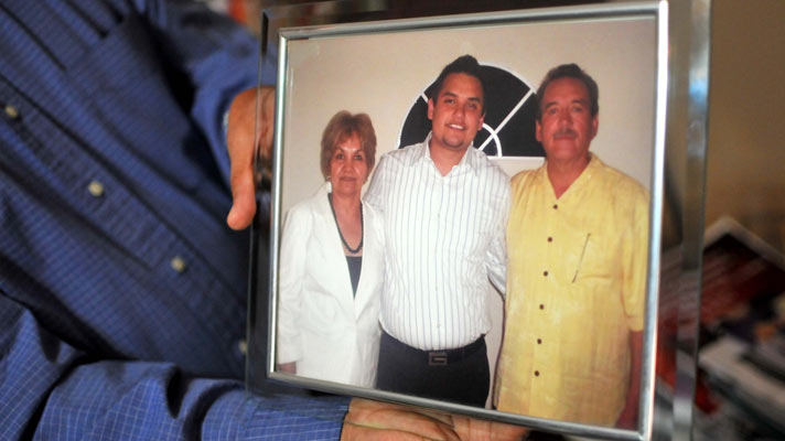 A photo of Pastor Garcia with his wife, Maria, and his son, Abraham