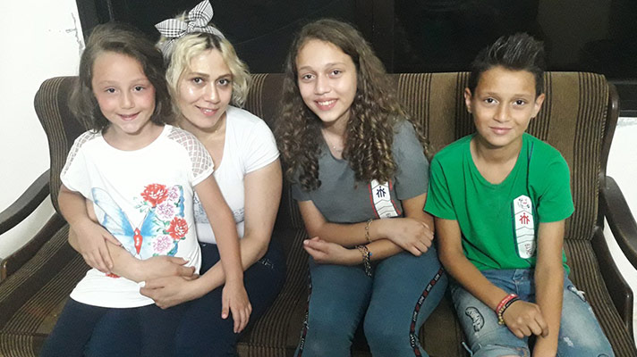 Emma and her children in Syria