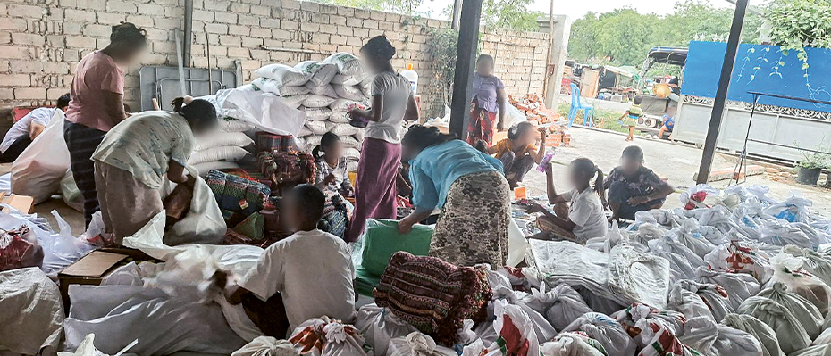 Relief aid in Myanmar