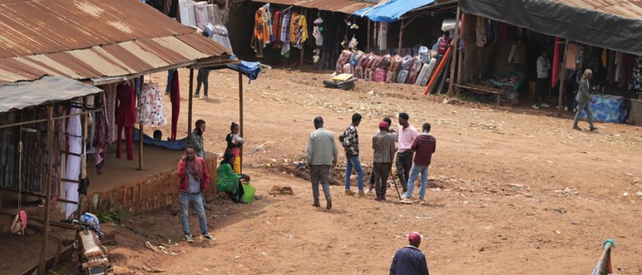 A group of men in a village