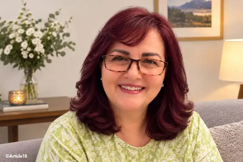 An Iranian woman called Lida smiling
